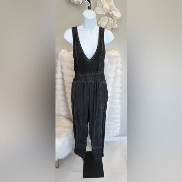 Free People Charcoal Overalls (S) - Picture 1 of 8